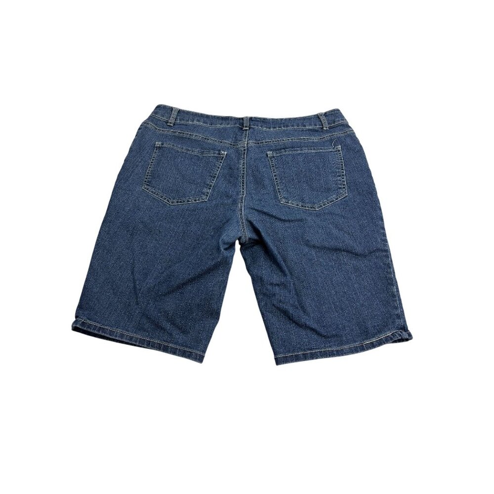 Womens Faded Glory Denim Bermuda Shorts Size 14 - Picture 2 of 10